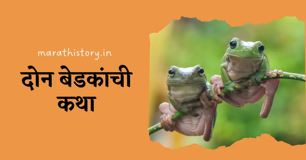 A Tale Of Two Frogs In Marathi, A Tale Of Two Frogs, small story in marathi, small story in marathi with moral, small kids story in marathi, small story for kids in marathi, small story in marathi written, small stories of shivaji maharaj in marathi, small story with moral in marathi,